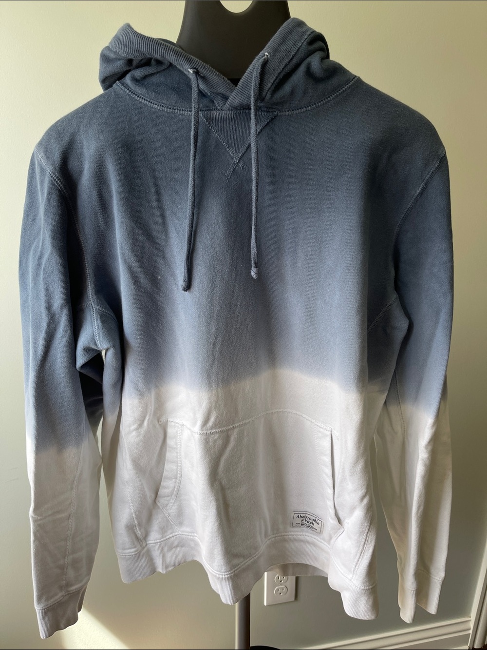 Abercrombie & Fitch Blue to White Ombre Hooded Pullover